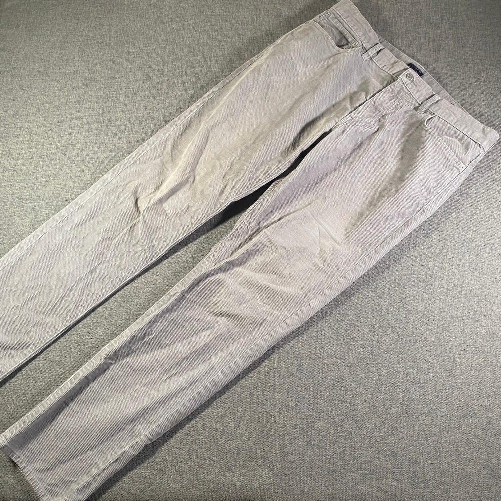 J Crew Flex Slim Fit Corduroy Pants Mens W32 L32 Gray Stretch Cotton Blend